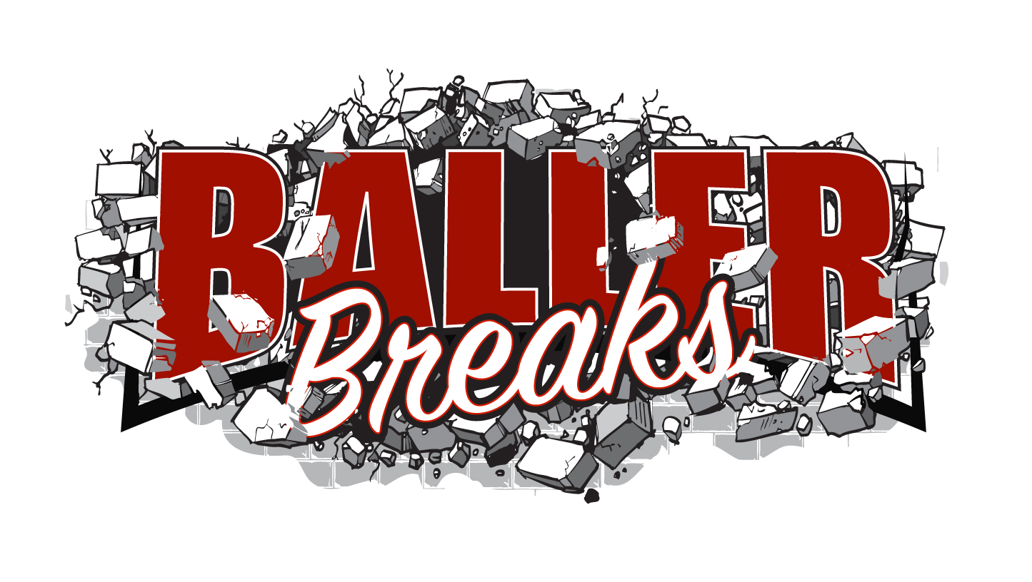 Baller Breaks Logo Busting Through A Brick Wall